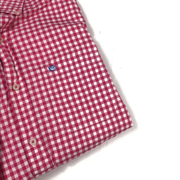 BF119 Mens Southern Tide Gingham Print Slim Fit Button Down Shirt XS - Picture 4 of 5